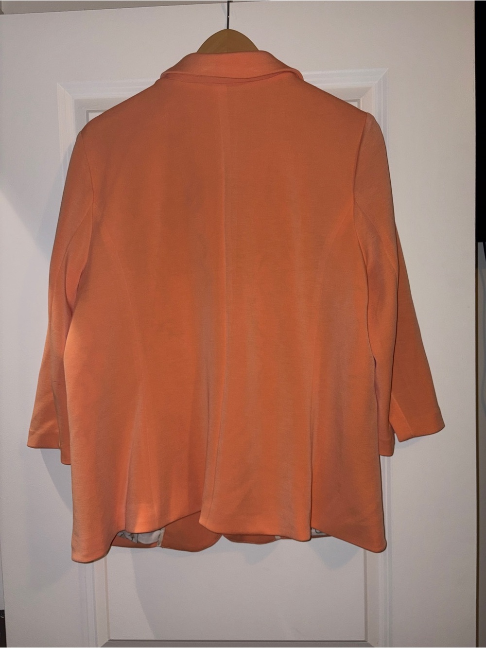 Skies Are Blue | Coral Open-Front Soft Blazer Jacket - Picture 4 of 5